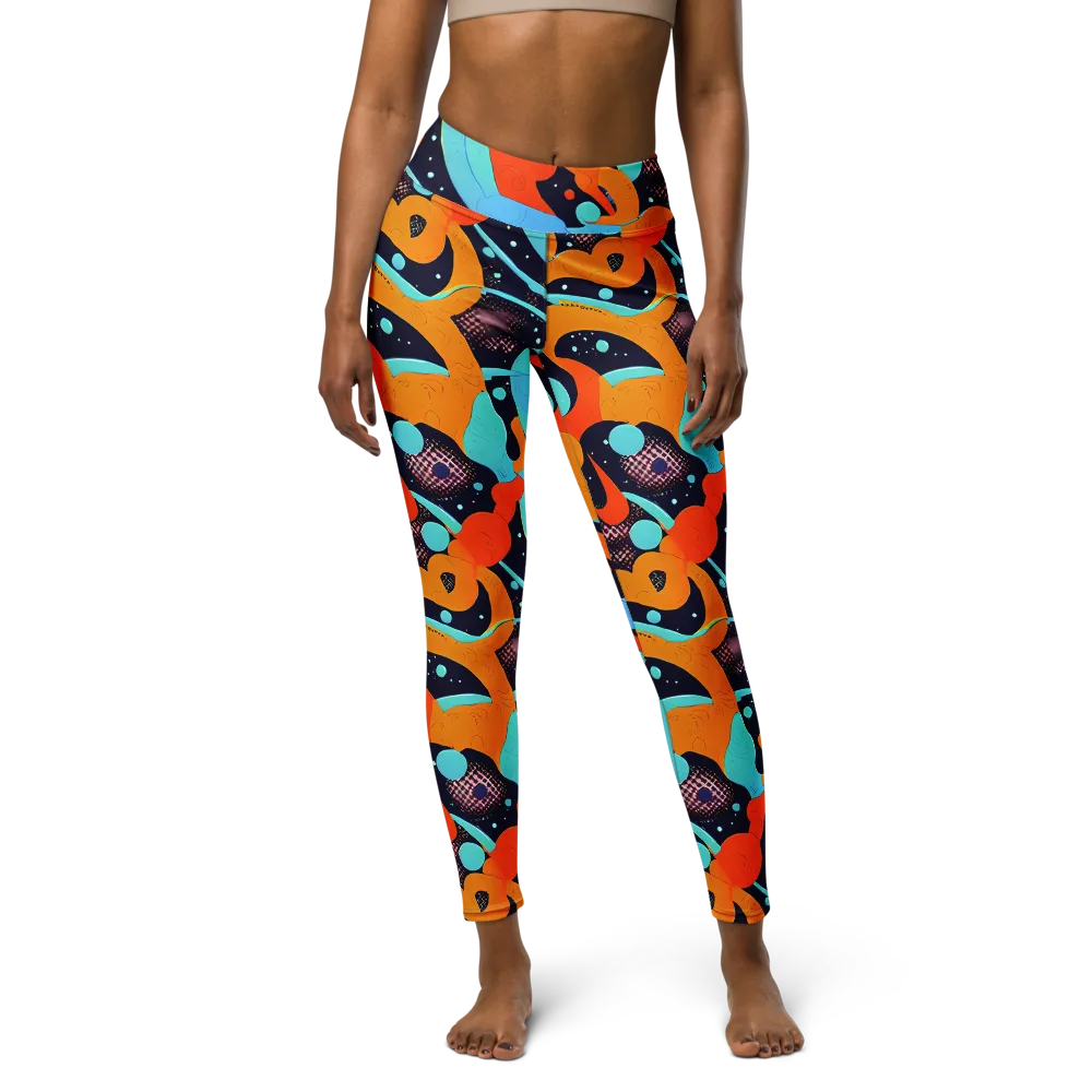 Deep Space Drip on Yoga Leggings — Front