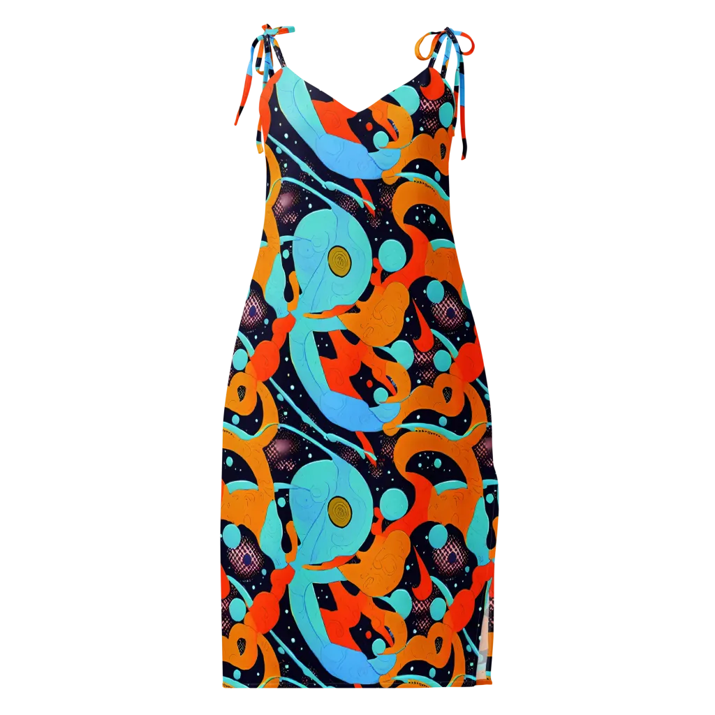 Deep Space Drip on Slip Dress — Front