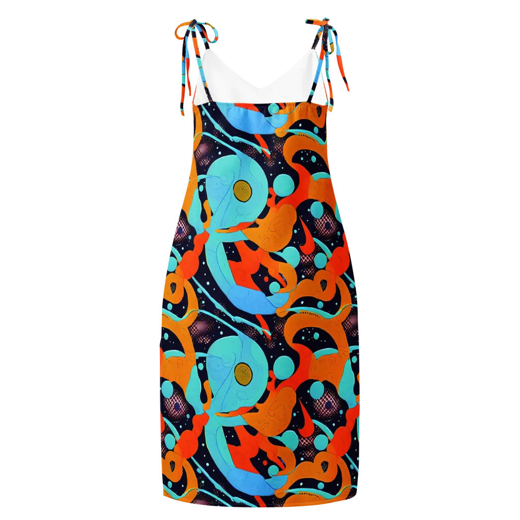 Deep Space Drip on Slip Dress — Back