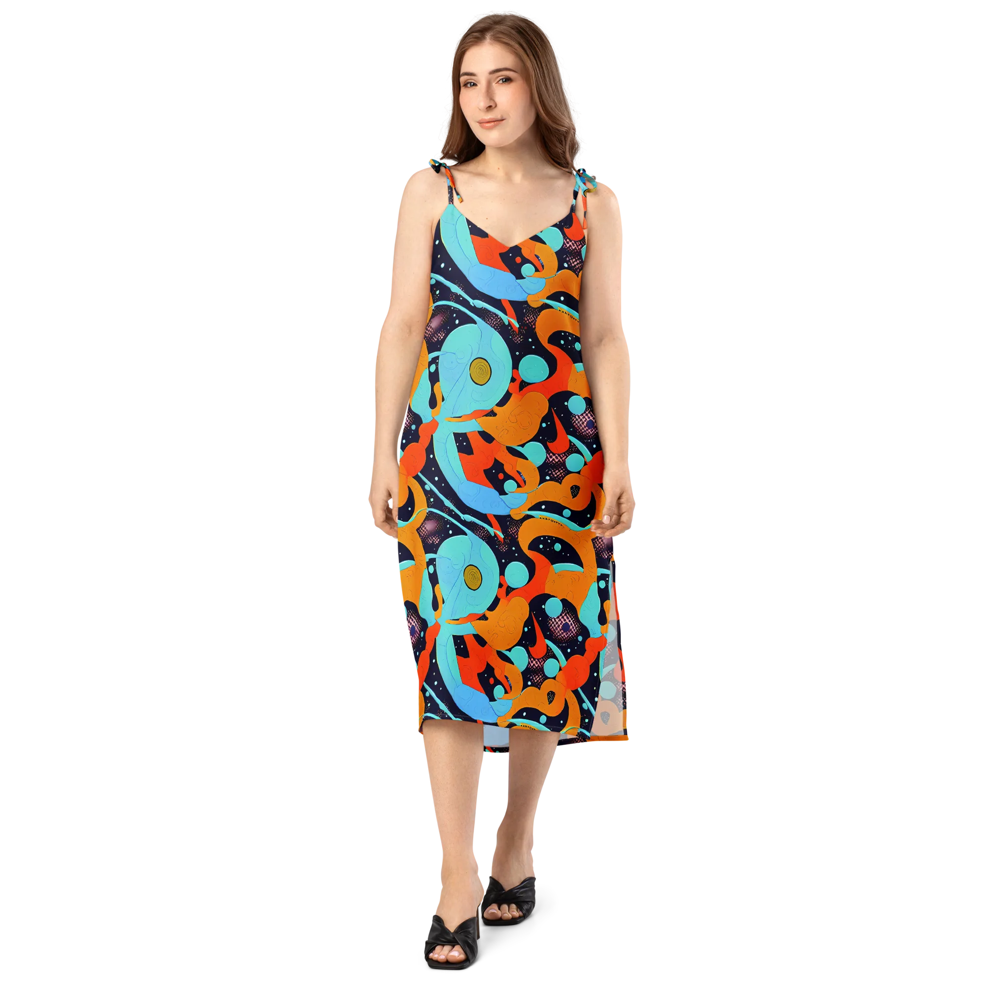 Deep Space Drip on Slip Dress — Front