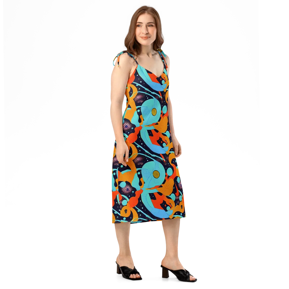 Deep Space Drip on Slip Dress — Right Front