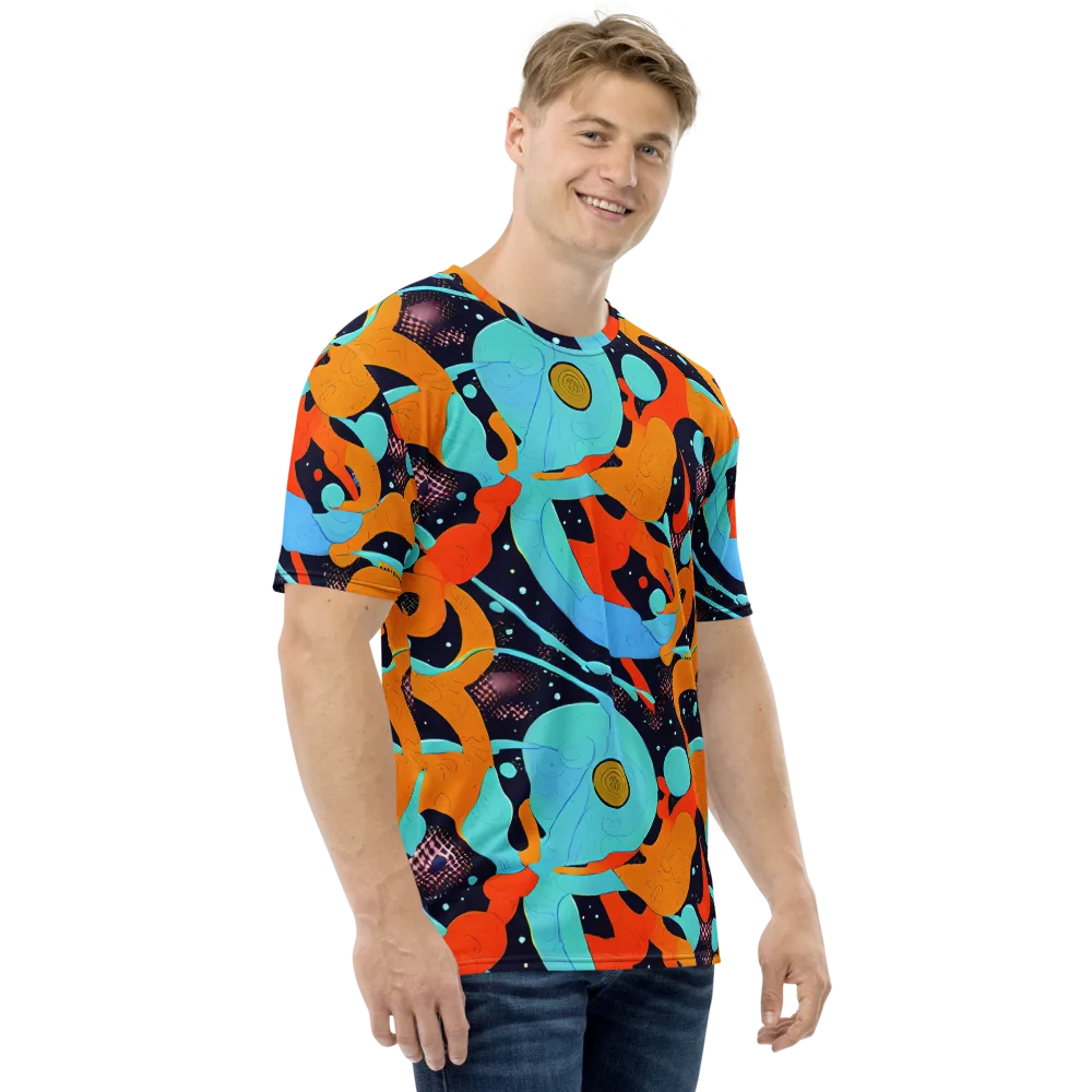 Deep Space Drip on Men's Crew Neck T-Shirt — Right