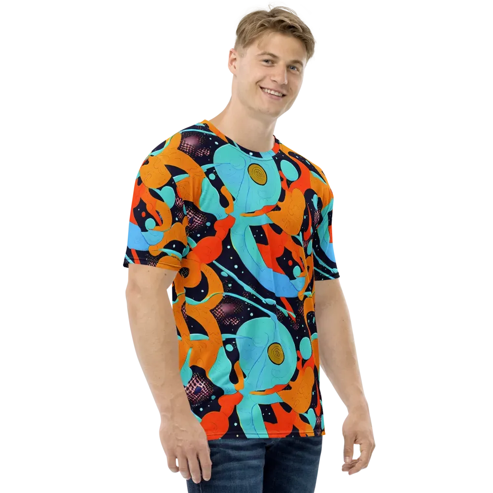 Deep Space Drip on Men's Crew Neck T-Shirt — Right