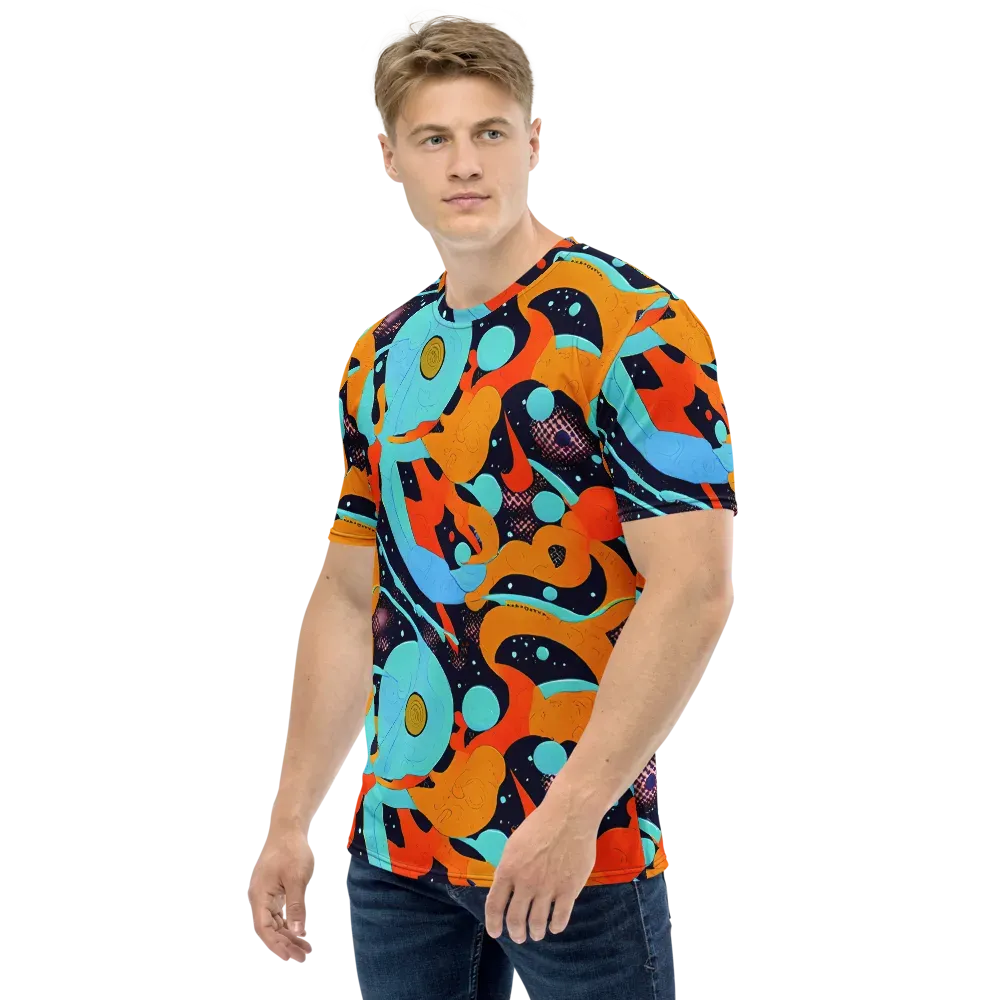 Deep Space Drip on Men's Crew Neck T-Shirt — Left