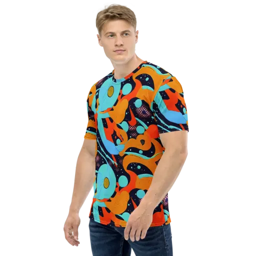 Deep Space Drip on a Men's Crew Neck T-Shirt