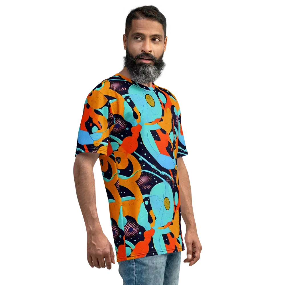 Deep Space Drip on Men's Crew Neck T-Shirt — Right