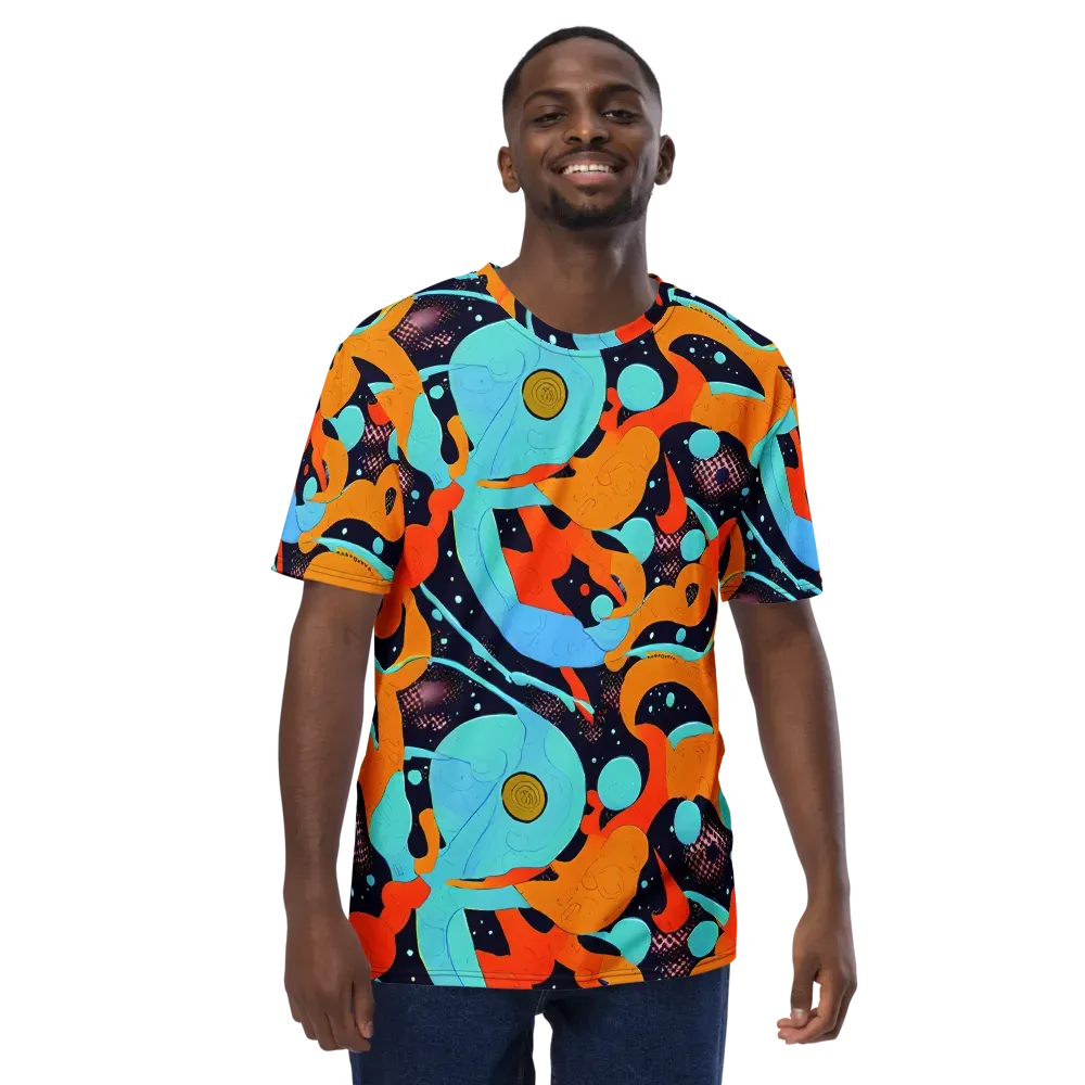 Deep Space Drip on Men's Crew Neck T-Shirt — Front