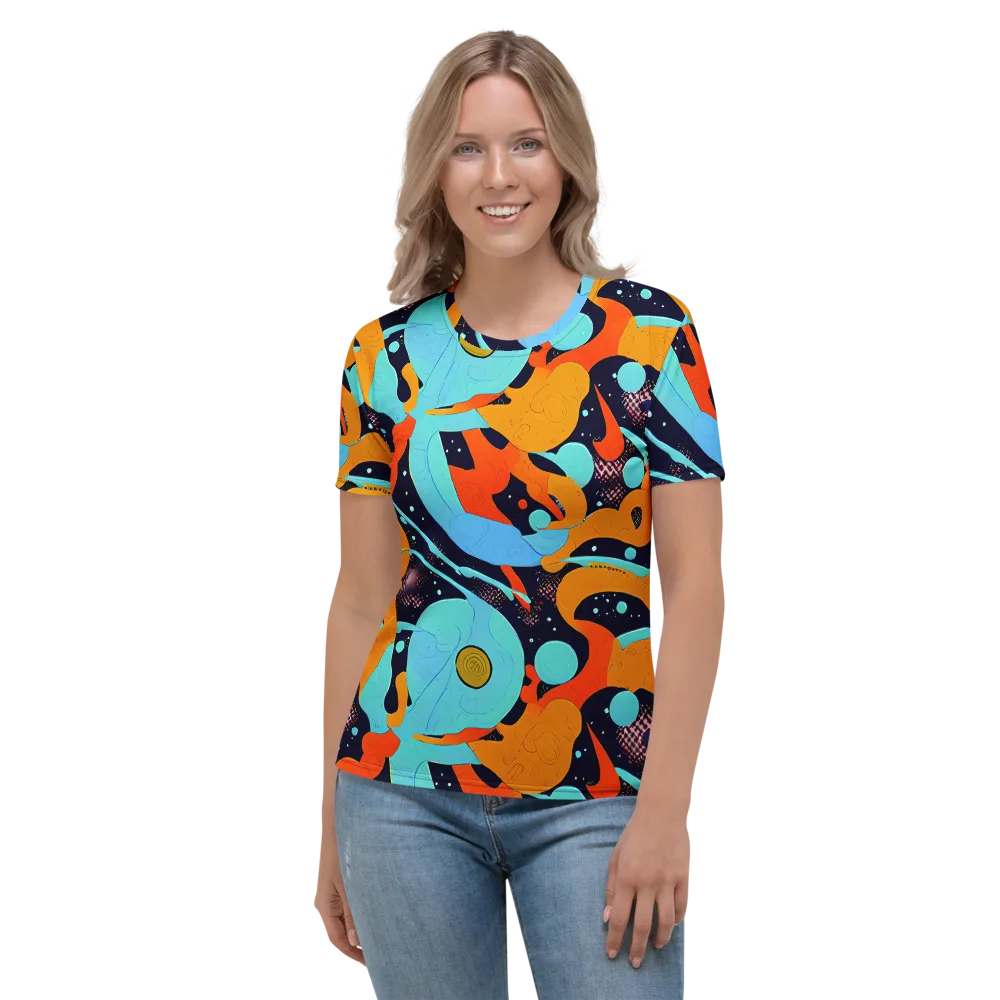 Deep Space Drip on Women's Crew Neck T-Shirt — Front