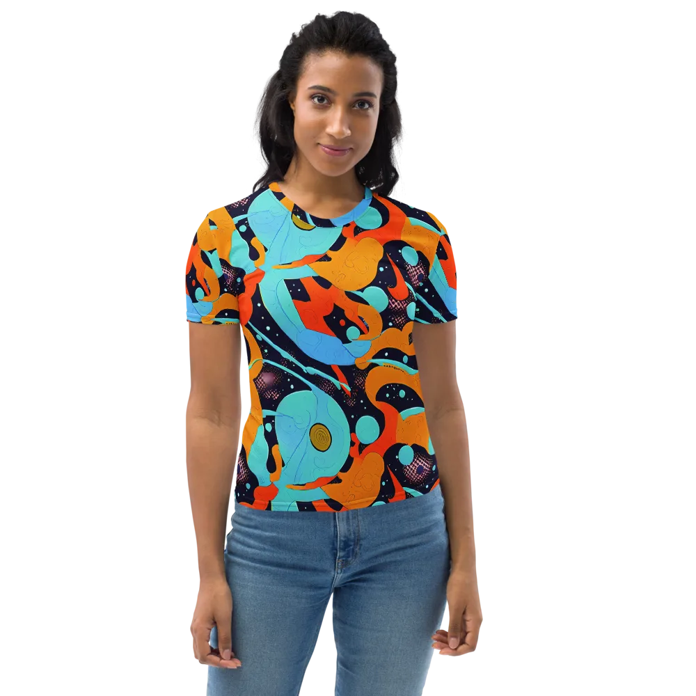Deep Space Drip on Women's Crew Neck T-Shirt — Front