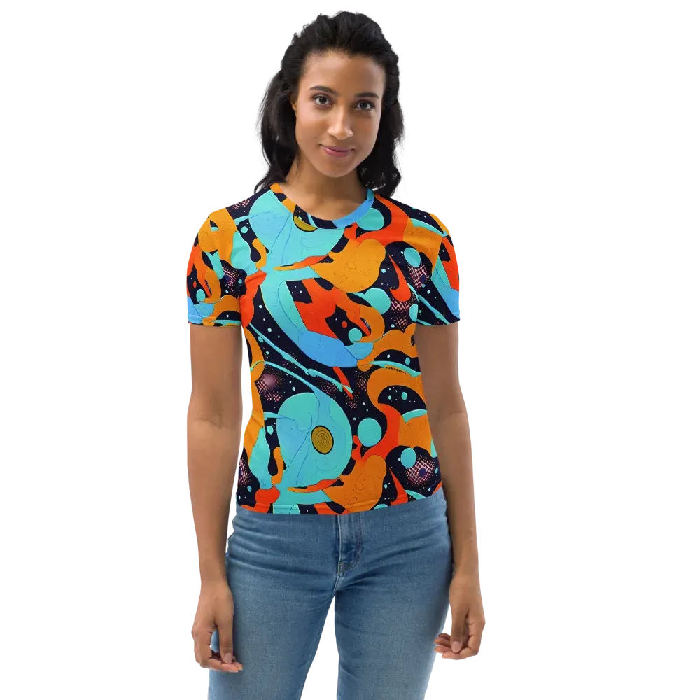 Deep Space Drip on Women's Crew Neck T-Shirt — Front