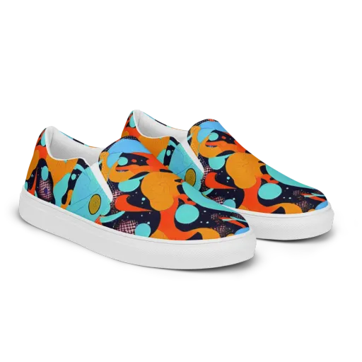 Deep Space Drip on a Men's Slip-On Canvas Shoes