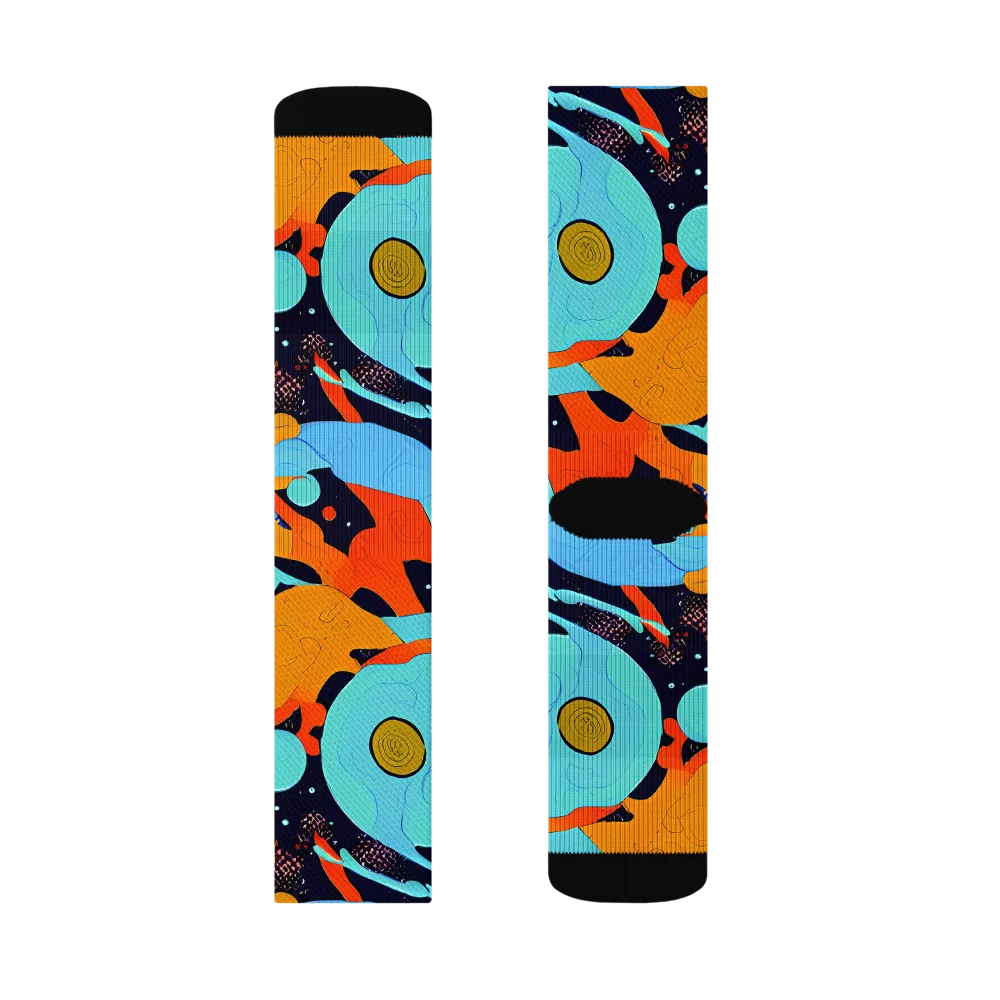 Deep Space Drip on Socks — Left Sock