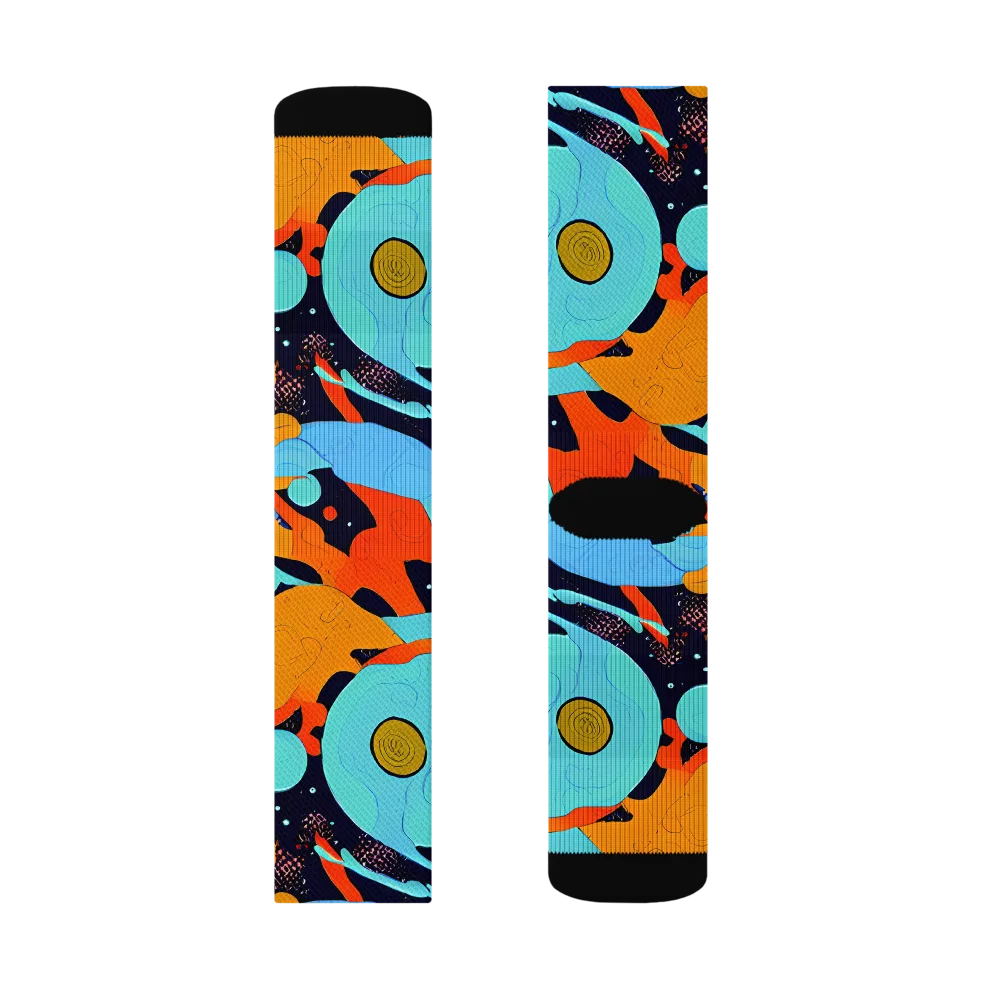 Deep Space Drip on Socks — Right Sock