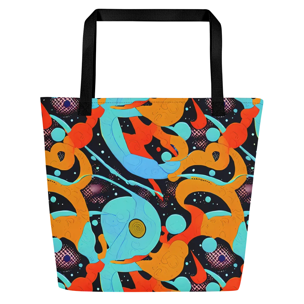 Deep Space Drip on Large Tote Bag W/ Pocket — Front