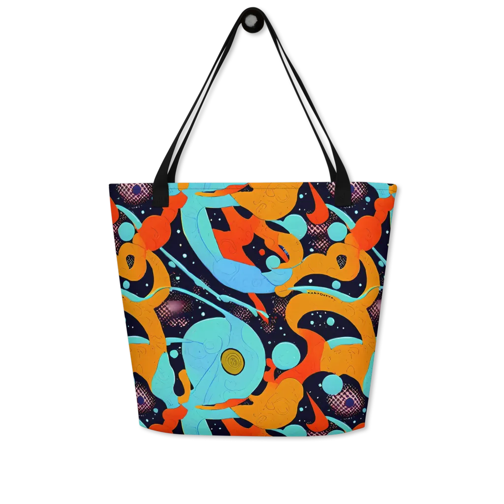 Deep Space Drip on Large Tote Bag W/ Pocket — Front