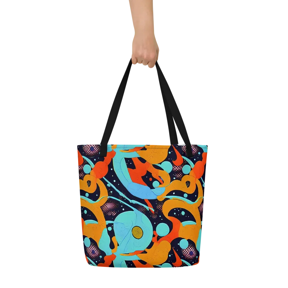 Deep Space Drip on Large Tote Bag W/ Pocket — Front
