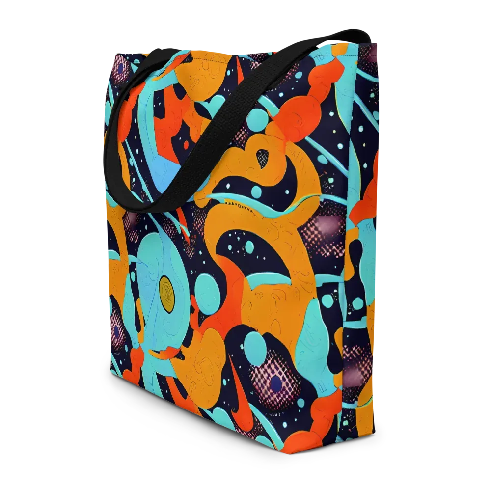 Deep Space Drip on Large Tote Bag W/ Pocket — Front