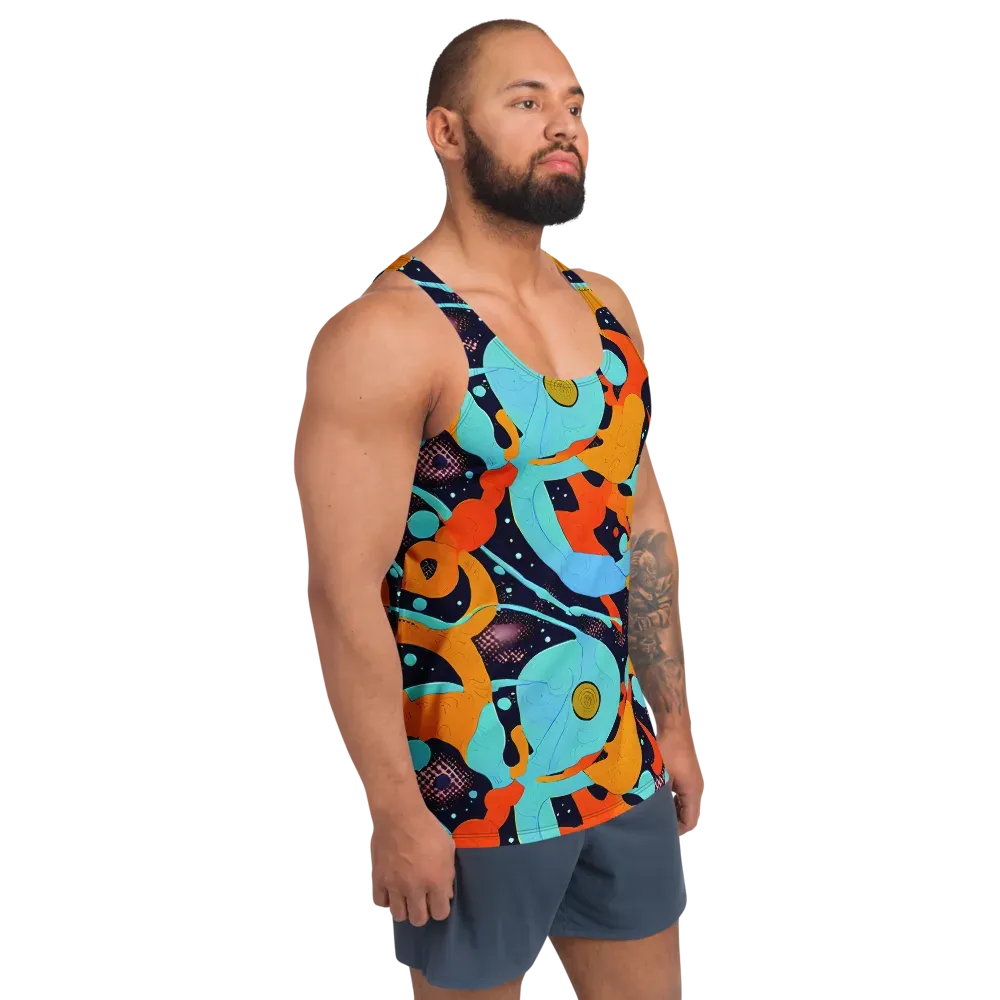 Deep Space Drip on Men's Tank Top — Right Front