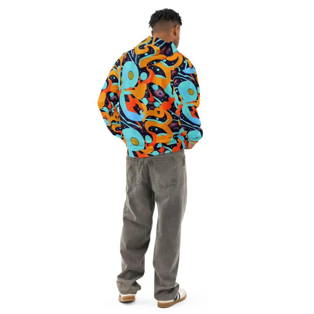 Deep Space Drip on Cotton Hoodie — Back