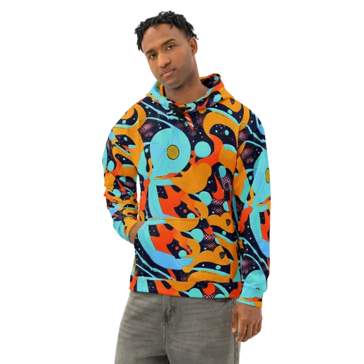 Deep Space Drip on a Cotton Hoodie