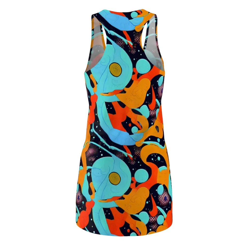 Deep Space Drip on Racerback Dress — Back