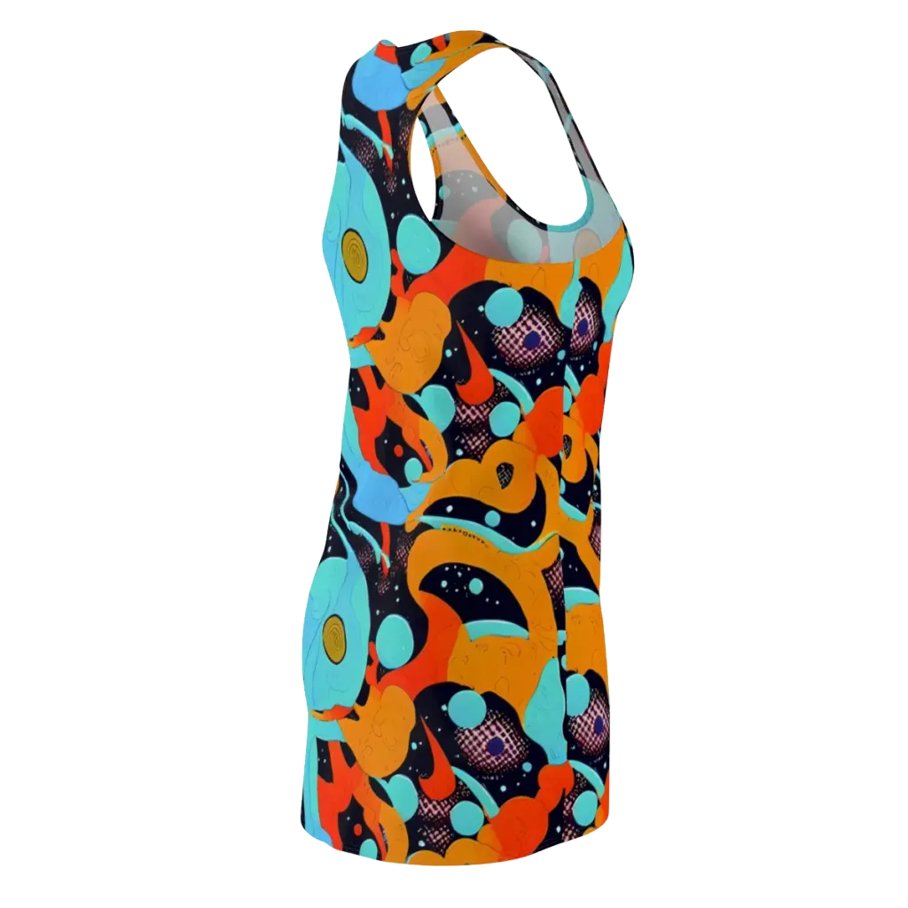 Deep Space Drip on Racerback Dress — Back Side