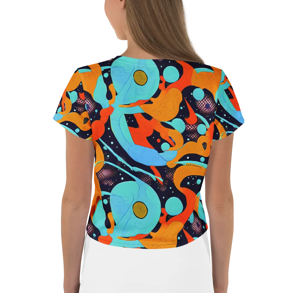 Deep Space Drip on Crop Tee — Back