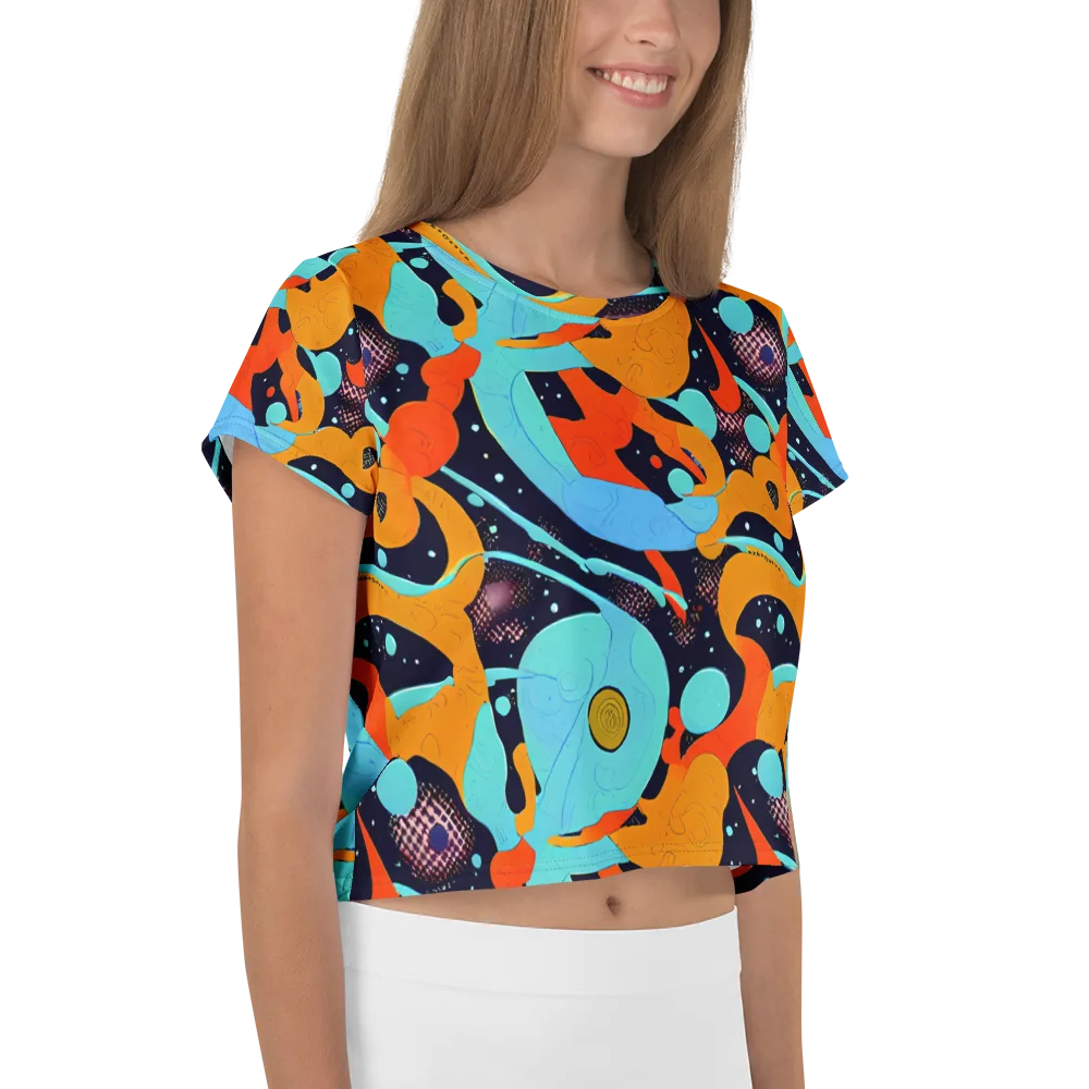 Deep Space Drip on Crop Tee — Right