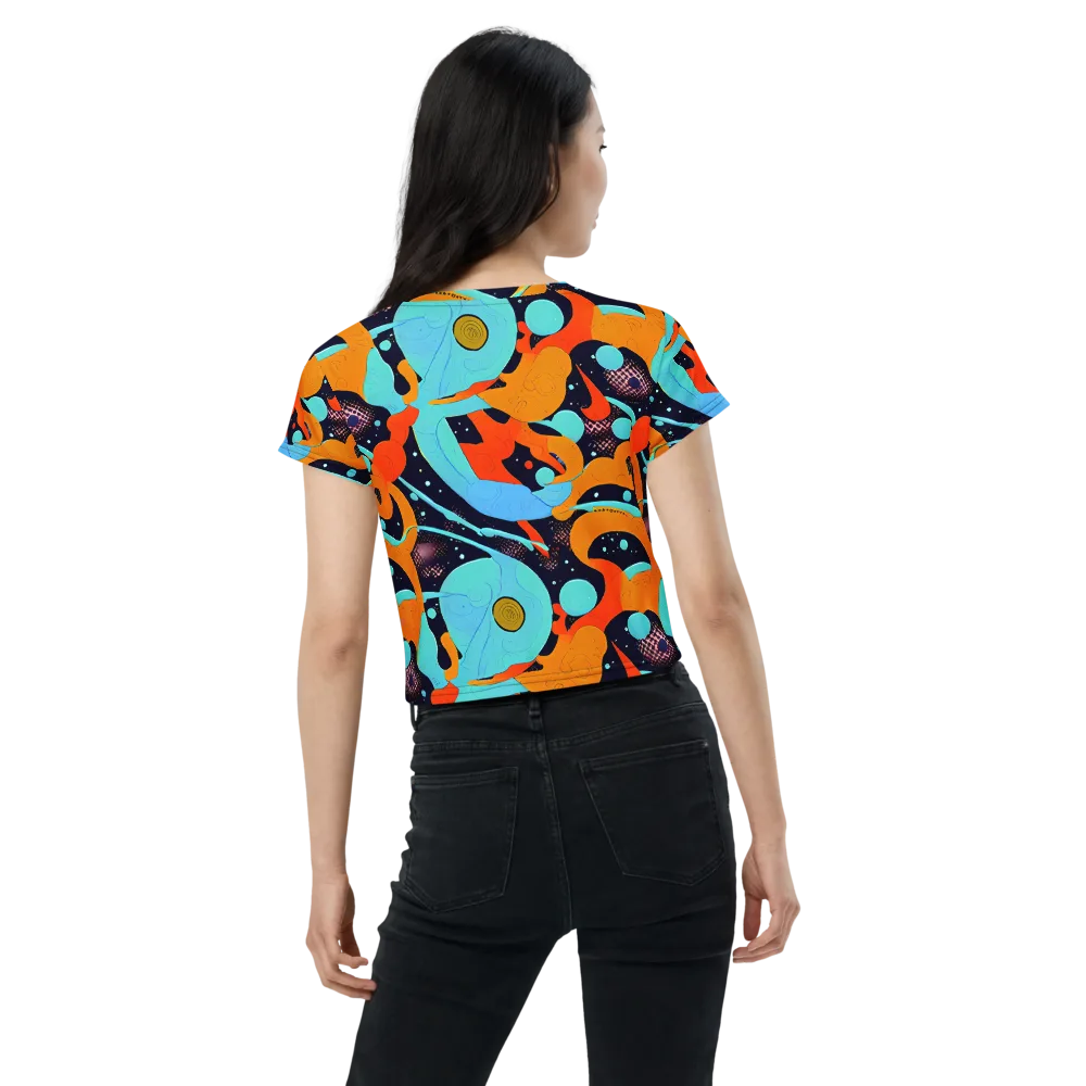 Deep Space Drip on Crop Tee — Back
