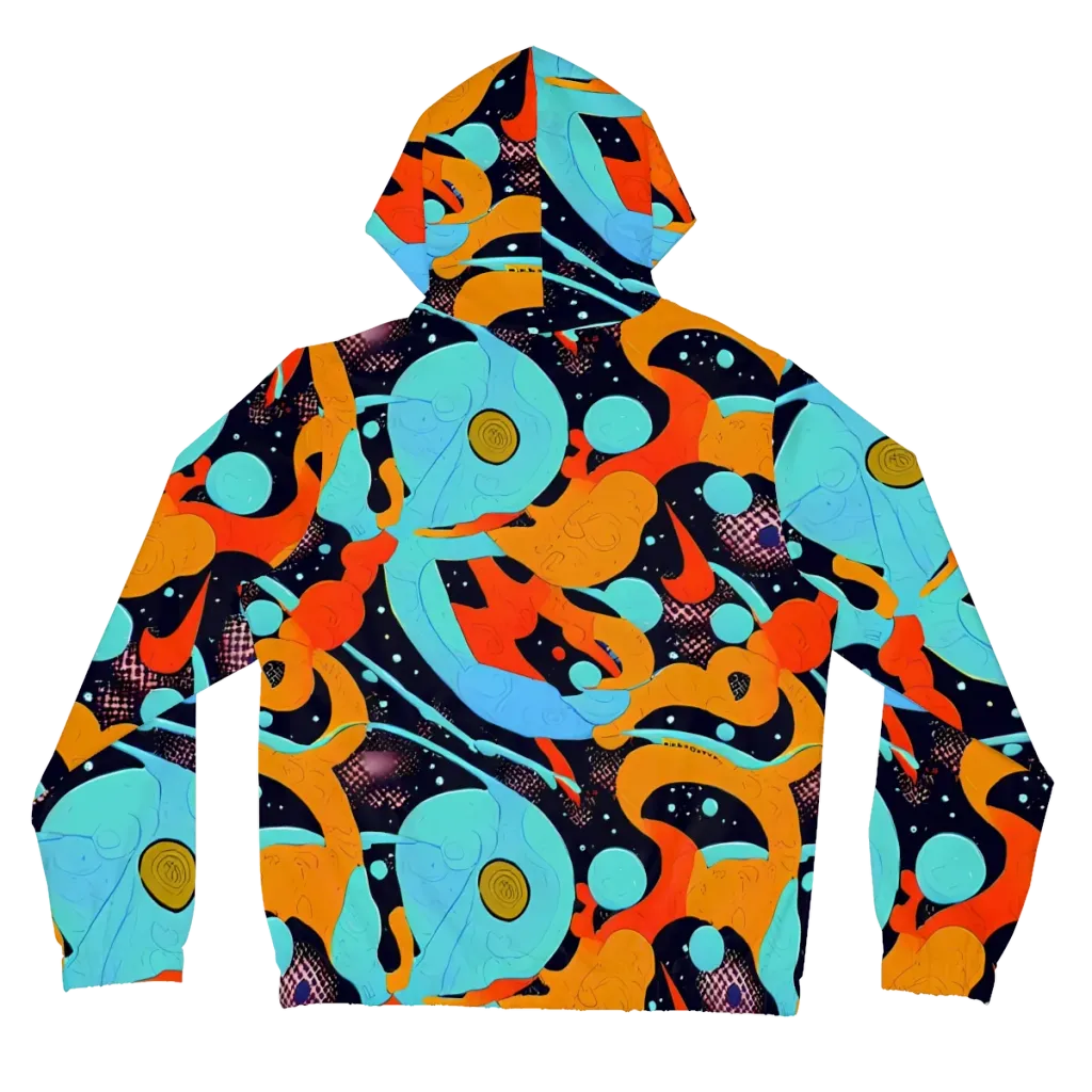 Deep Space Drip on Women's Full-Zip Hoodie — Back