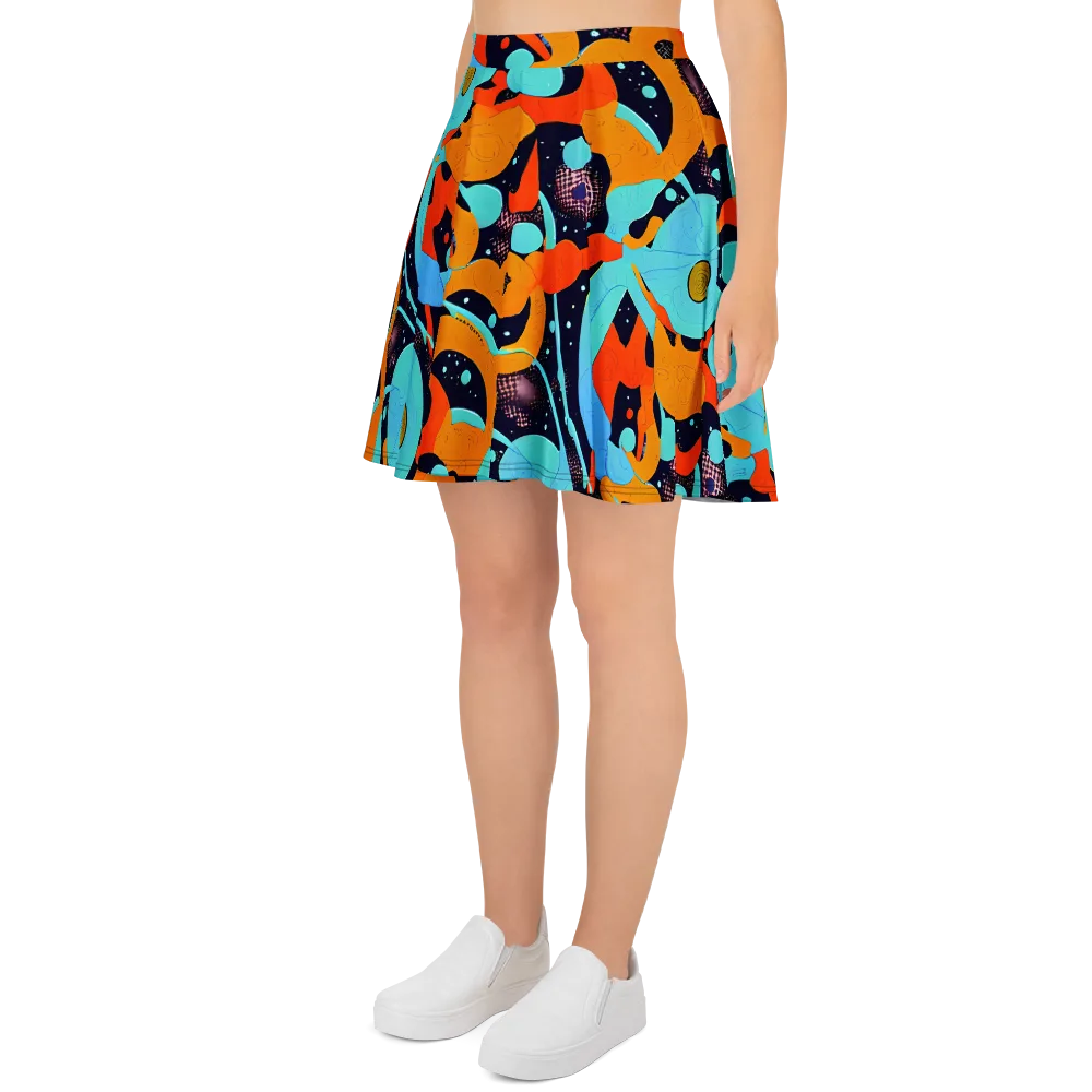 Deep Space Drip on Skater Skirt — Left