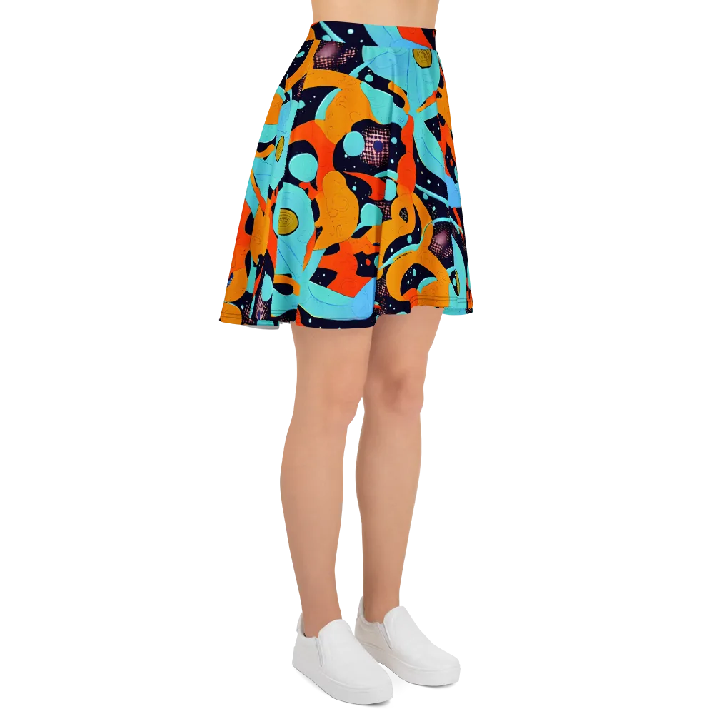 Deep Space Drip on Skater Skirt — Right