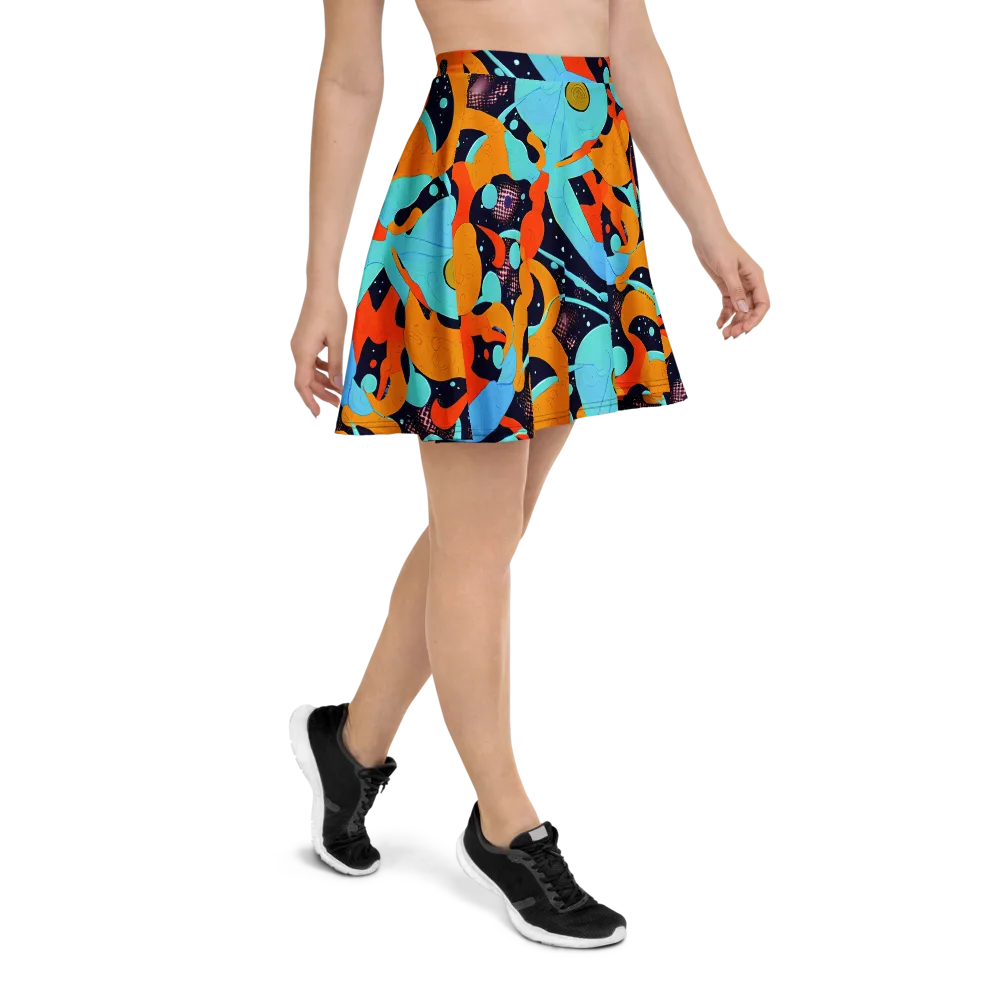 Deep Space Drip on Skater Skirt — Right