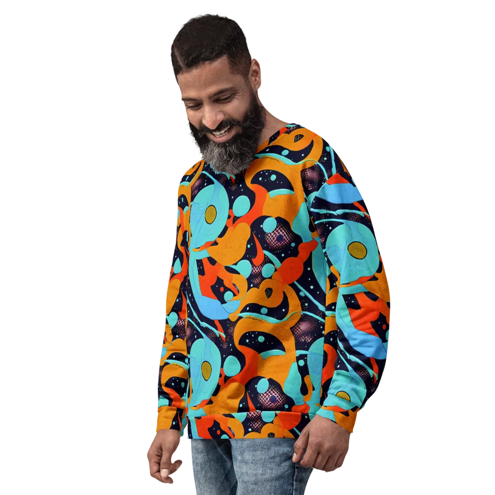 Deep Space Drip on Sweatshirt — Left Front