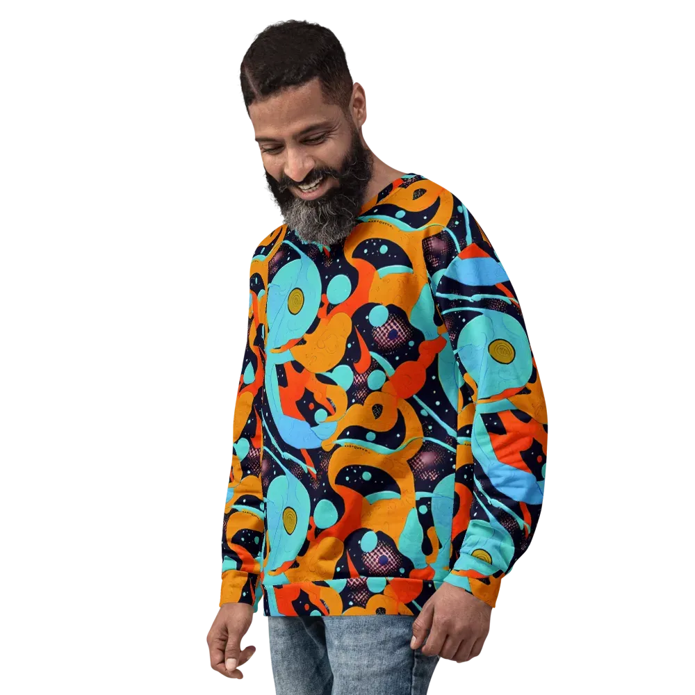 Deep Space Drip on Sweatshirt — Left Front