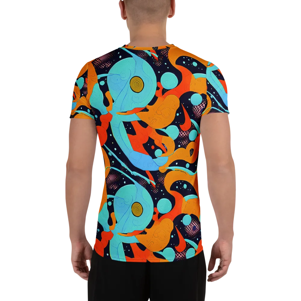 Deep Space Drip on Men's Athletic T-Shirt — Back