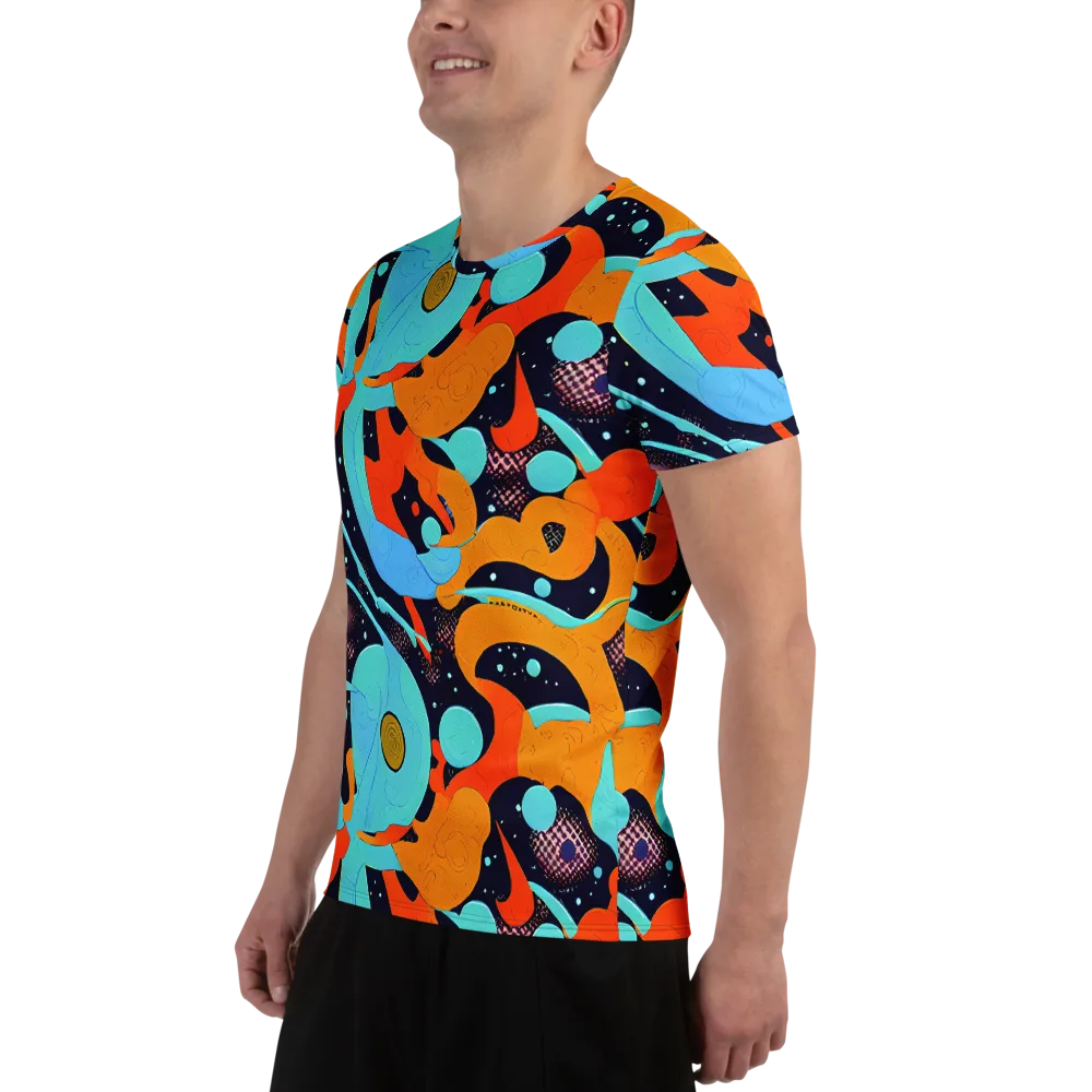 Deep Space Drip on Men's Athletic T-Shirt — Left