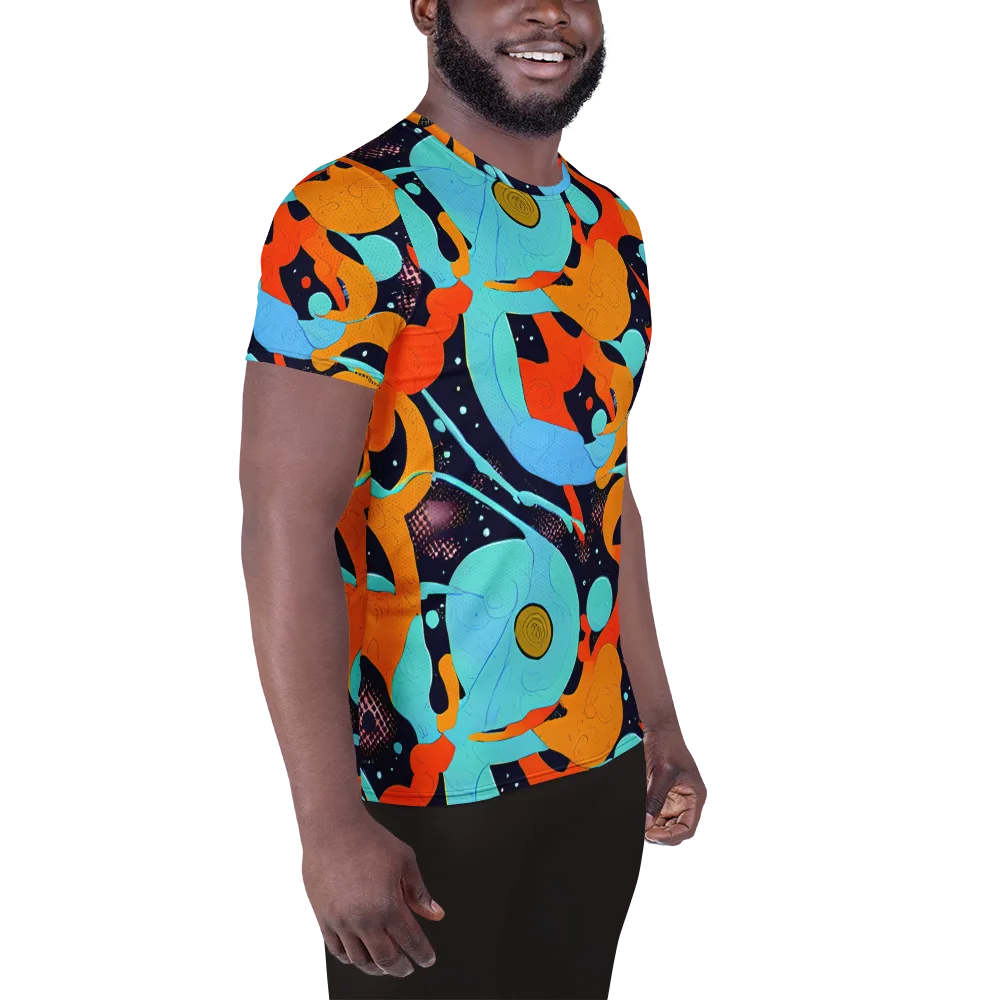 Deep Space Drip on Men's Athletic T-Shirt — Right
