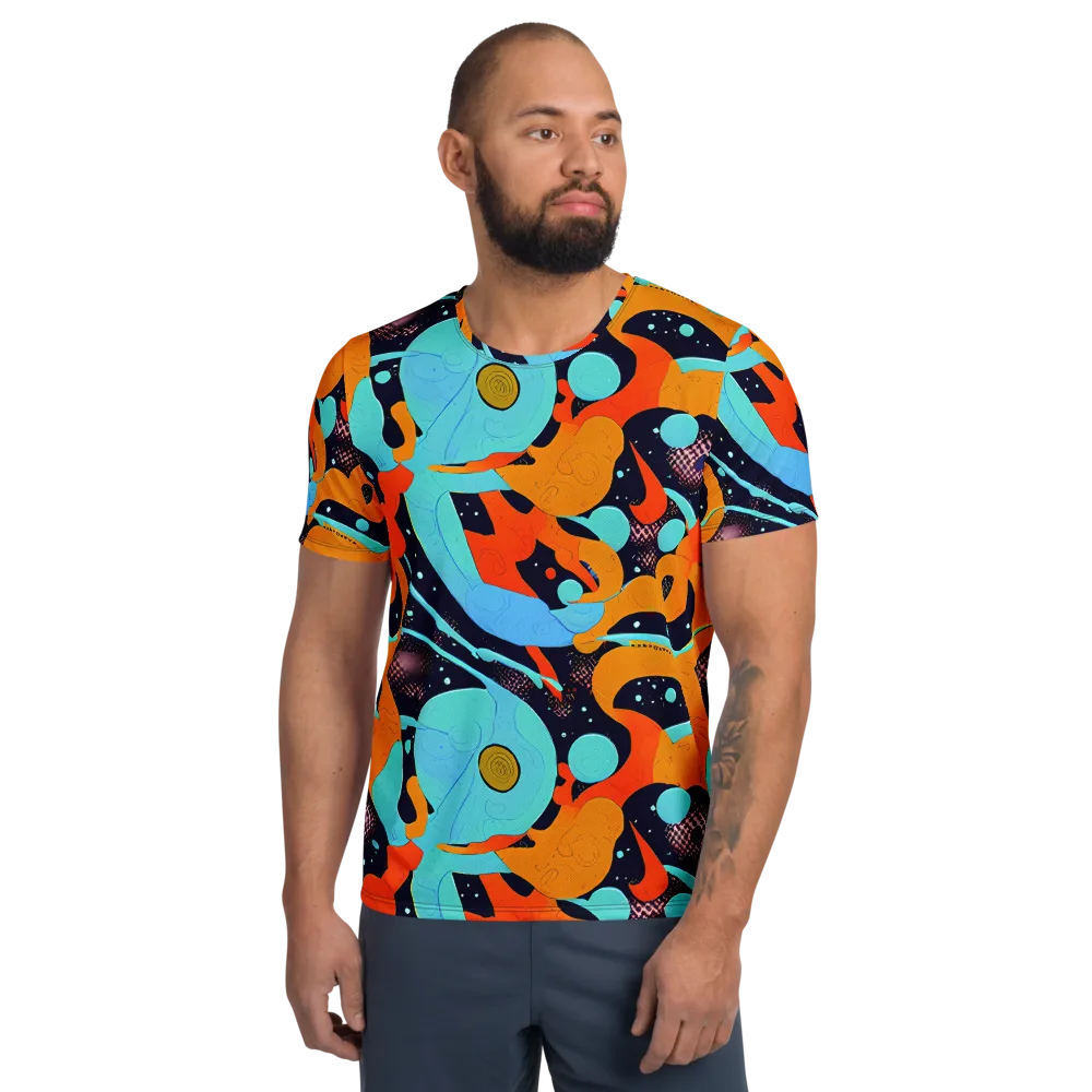 Deep Space Drip on Men's Athletic T-Shirt — Front
