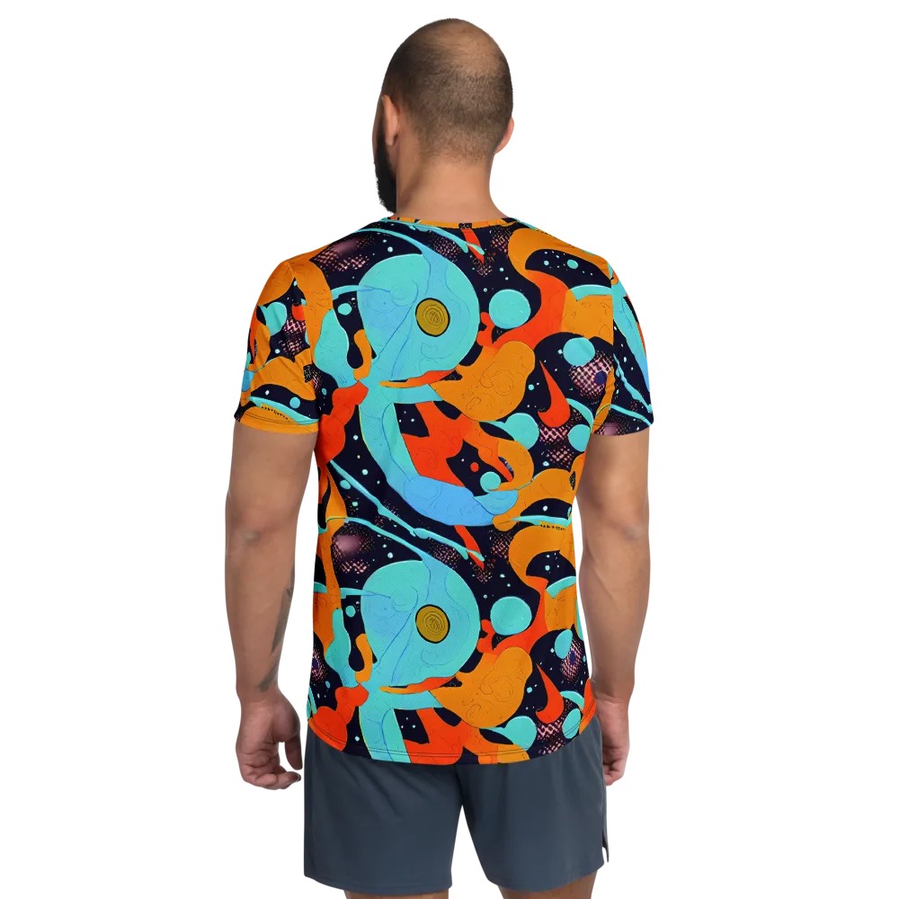 Deep Space Drip on Men's Athletic T-Shirt — Back