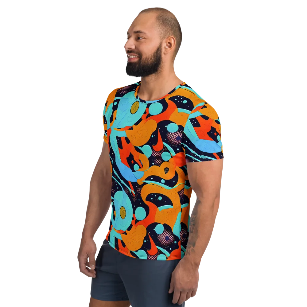 Deep Space Drip on Men's Athletic T-Shirt — Left