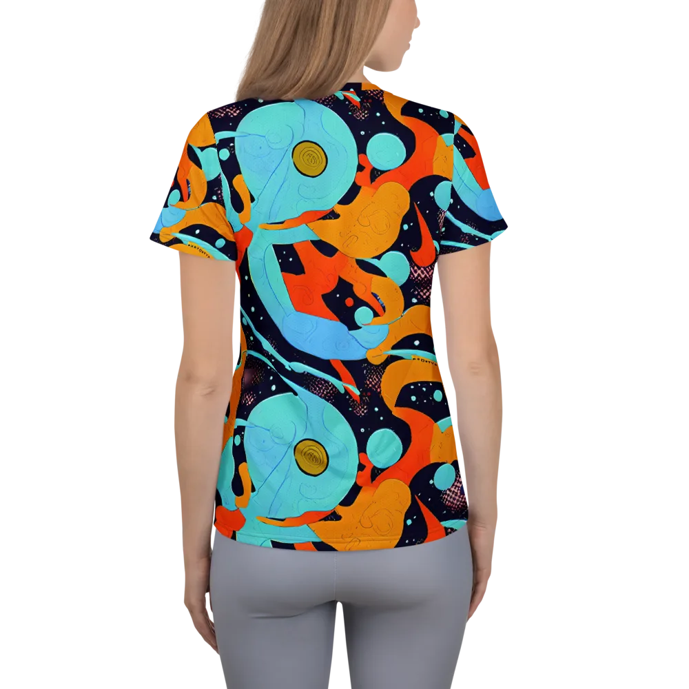 Deep Space Drip on Women's Athletic T-Shirt — Back