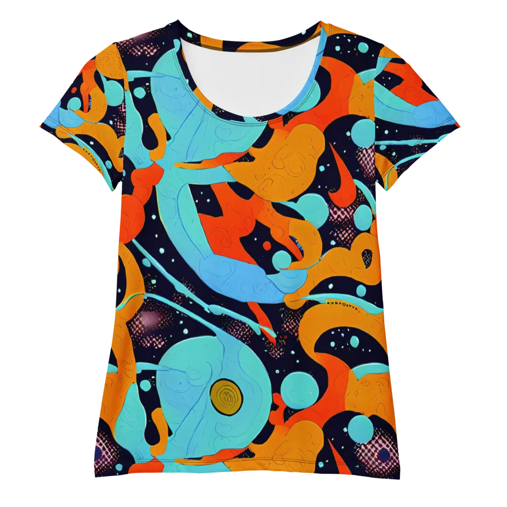 Deep Space Drip on Women's Athletic T-Shirt — Front
