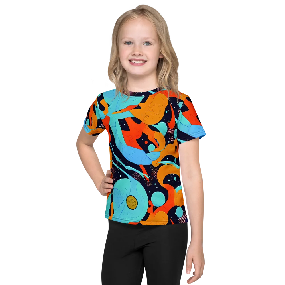 Deep Space Drip on Kids Crew Neck T-Shirt — Front