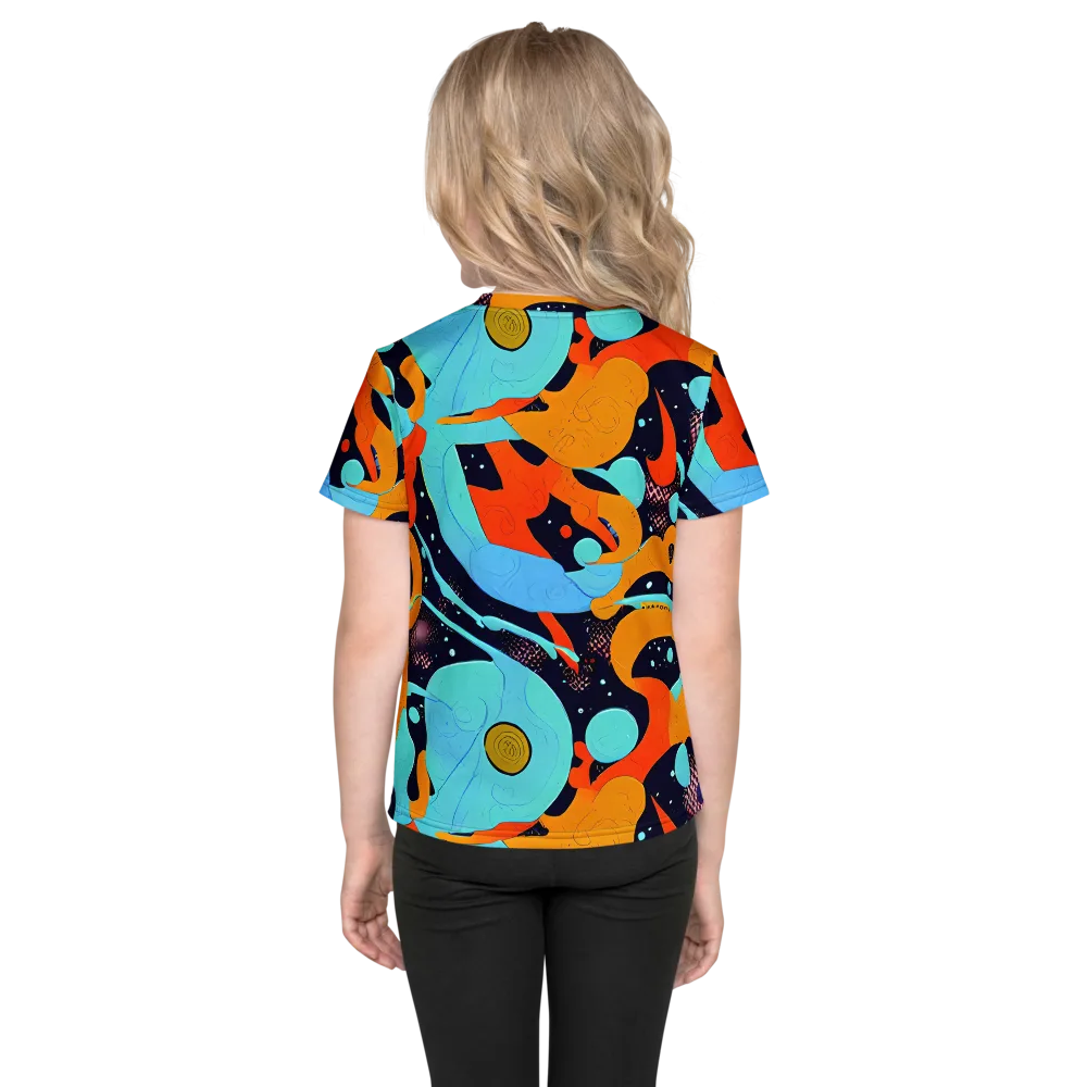Deep Space Drip on Kids Crew Neck T-Shirt — Back