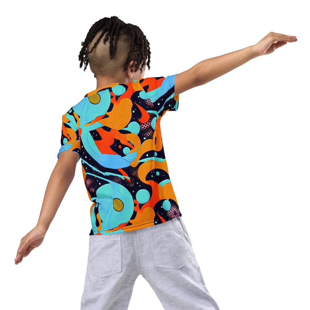 Deep Space Drip on Kids Crew Neck T-Shirt — Back