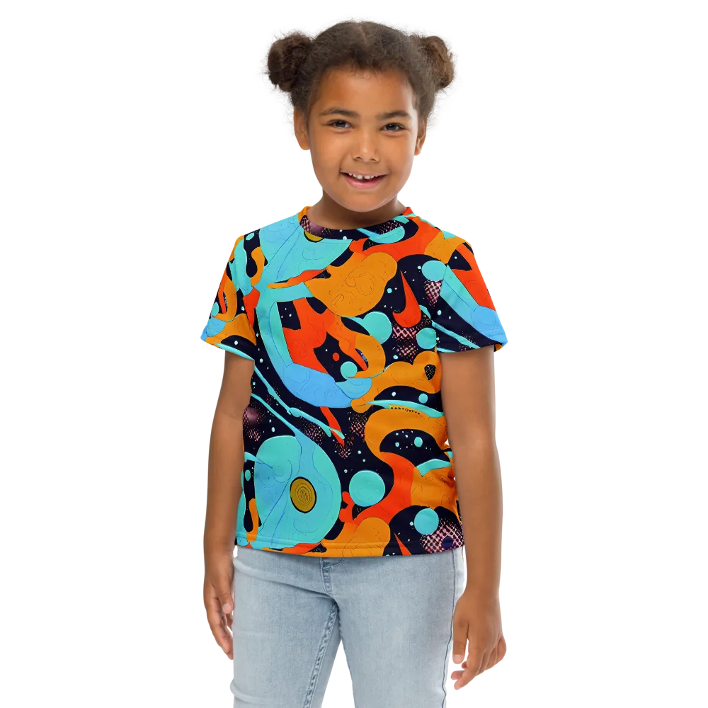 Deep Space Drip on Kids Crew Neck T-Shirt — Front