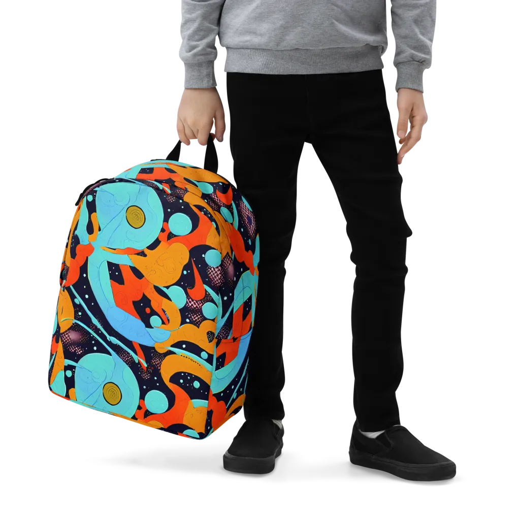 Deep Space Drip on Minimalist Backpack — Zoomed-in