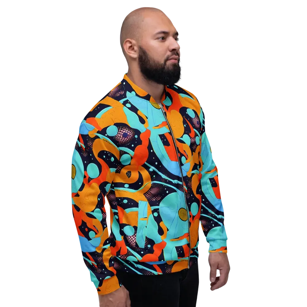 Deep Space Drip on Bomber Jacket — Right