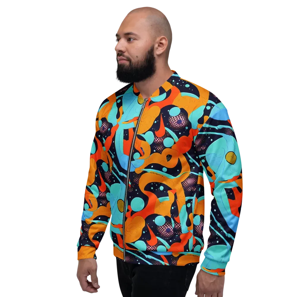 Deep Space Drip on Bomber Jacket — Left